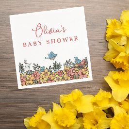 Springtime Oaster Baby Dusche Serviette