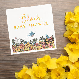 Springtime Oaster Baby Dusche Serviette