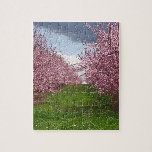 Springtime Peach Orchard Jigsaw Puzzle (Vertikal)
