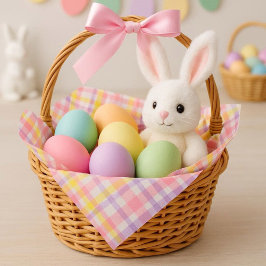 Springtime Pink Lavender Plaid Seidenpapier