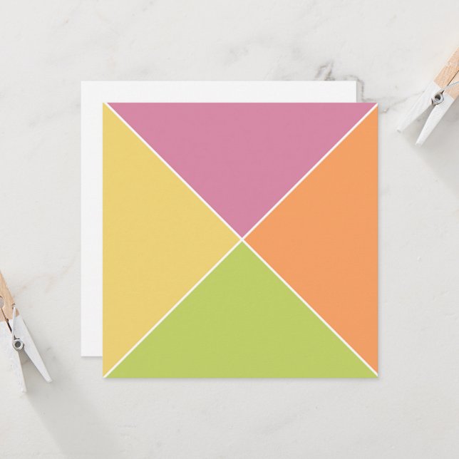 Springtime Sherbet-Raute Karte (Vorderseite/Rückseite Beispiel)