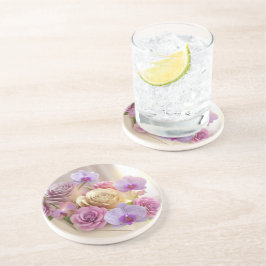 Springtime Splendor 3D Grußkarte mit Dew-Kiss Getränkeuntersetzer