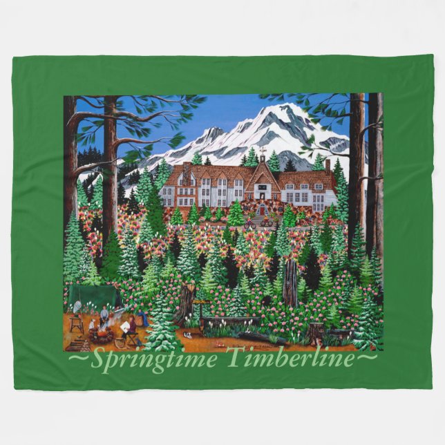 ~Springtime Timberline Fleece Blanket~ (Vorderseite (Horizontal))