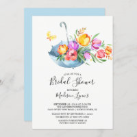 Springtime Tulips Bridal Dusche Einladung