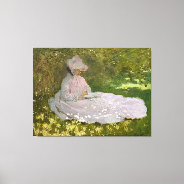 Springtime von Claude Monet Leinwanddruck (Vorderseite)