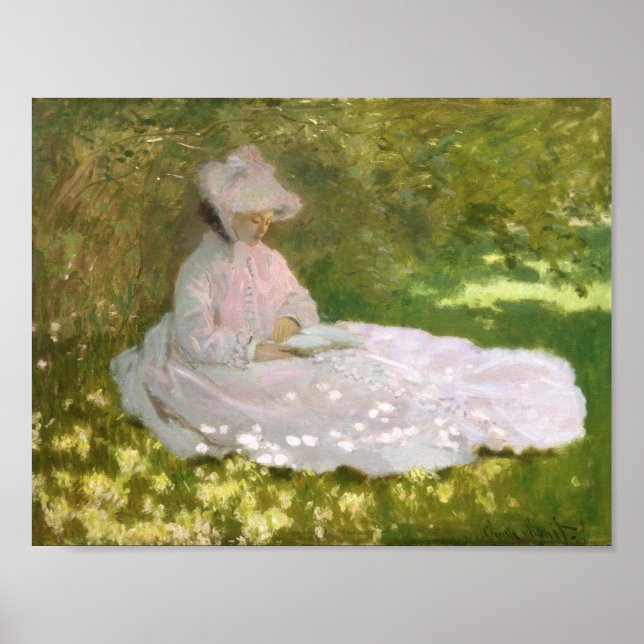 Springtime von Claude Monet Poster (Vorne)