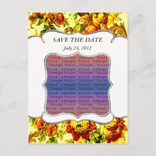 Springtime Wedding Save the Date Postcard Ankündigungspostkarte