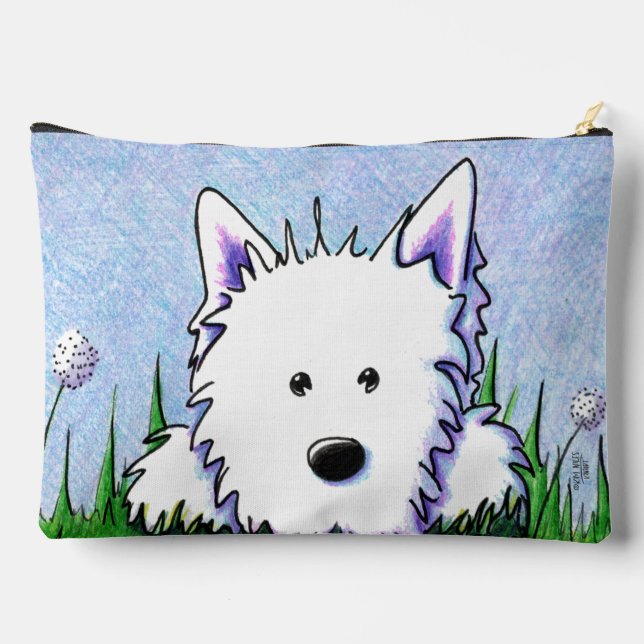 Springtime Westie Zubehörtasche (Rückseite)