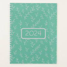 Springy: Hand-Sketched Leaves on Mint Green