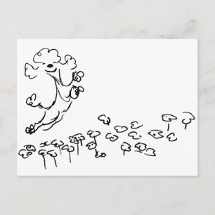 Springy Poodle Postkarte
