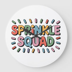 Sprinkkplatz Baby Sprinkle Große Wanduhr