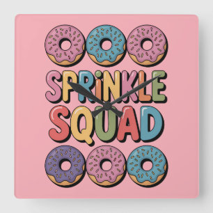 Sprinkkplatz Baby Sprinkle Quadratische Wanduhr