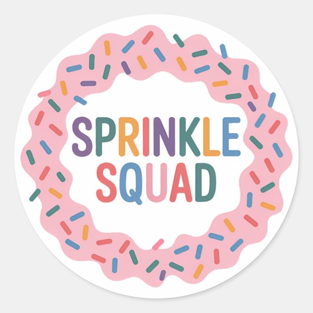 Sprinkkplatz | Baby Sprinkle Runder Aufkleber (Vorderseite)