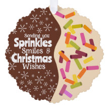 Sprinkle All the Way Foto-Ornament Weihnachtskarte