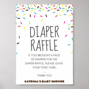 Sprinkle Baby Dusche Party Zeichen Poster