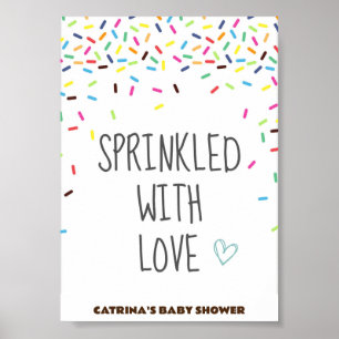 Sprinkle Baby Dusche Party Zeichen Poster
