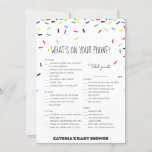 Sprinkle Babydusche - bestellbarer Name, 12x18 Einladung