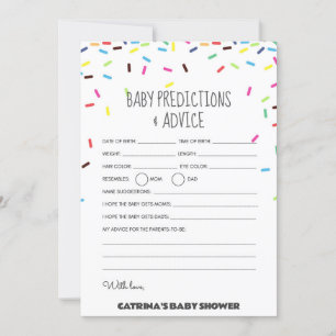 Sprinkle Babydusche - bestellbarer Name, 12x18 Einladung