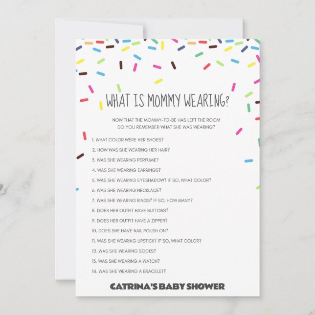 Sprinkle Babydusche - bestellbarer Name, 12x18 Einladung (Vorderseite)