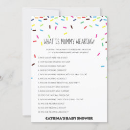 Sprinkle Babydusche - bestellbarer Name, 12x18 Einladung