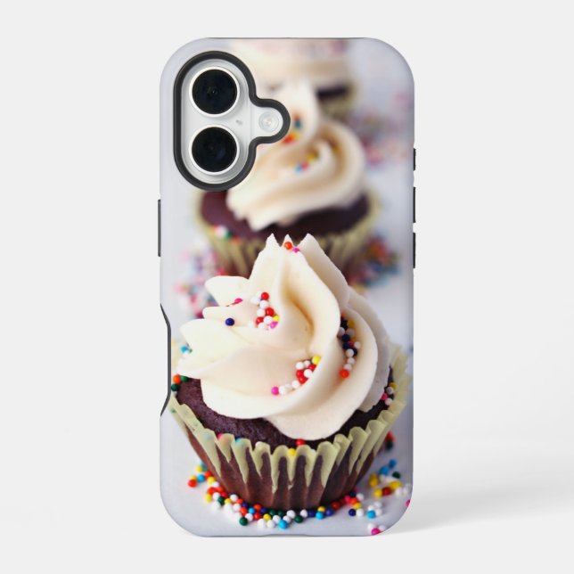 Sprinkle Cupcakes iPhone 16 Hülle (Rückseite)