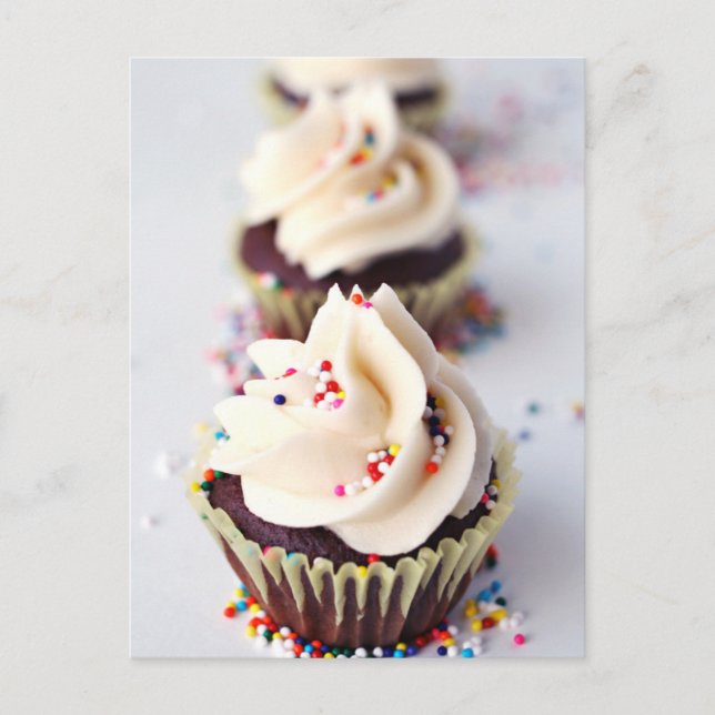 Sprinkle Cupcakes Postkarte (Vorderseite)