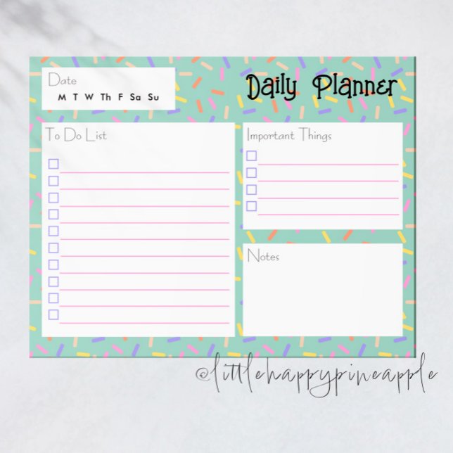 Sprinkle Daily Planner Notepad Notizblock (Von Creator hochgeladen)