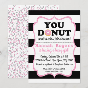 Sprinkle Donut Kinderdusche Einladung