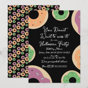 Sprinkle Donut Kostüm Halloween-Party Skript Einladung