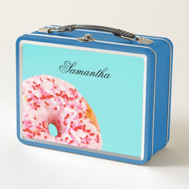 Sprinkle Donut Metall Brotdose (Vorderseite)