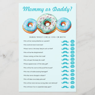 Sprinkle Donut Mommy Daddy Baby Shower Game