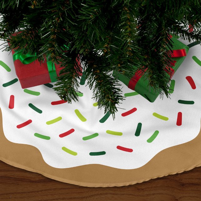 Sprinkle Donut Niedlicher Weihnachtsbaumrock Polyester Weihnachtsbaumdecke (Von Creator hochgeladen)