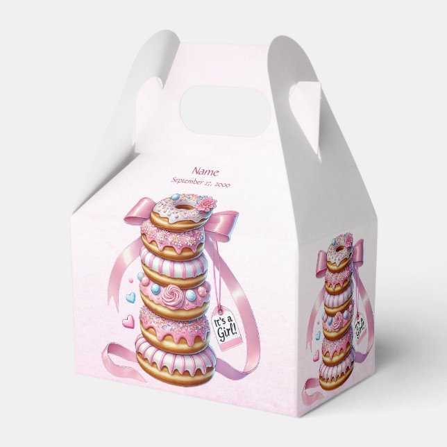 Sprinkle Donuts Pink Ribbon Gevor Box Geschenkschachtel (Vorderseite)