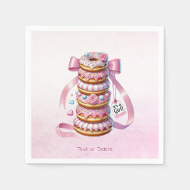 Sprinkle Donuts Rosa Ribbon Napkins Serviette