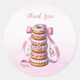 Sprinkle Donuts Rosa Schleife Sticker