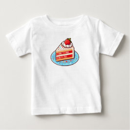 Sprinkle Freude: Erdbeere Kurzer Kuchen am Springe Baby T-shirt