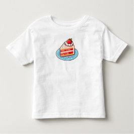 Sprinkle Freude: Erdbeere Kurzer Kuchen am Springe Kleinkind T-shirt