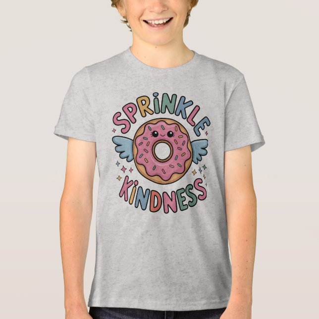 Sprinkle Kindness | Donut Kids Tri-Blend Shirt (Vorderseite)