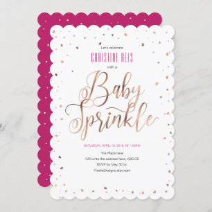 Sprinkle mit Liebe, modern, RoseGold, Baby Sprinkl Einladung