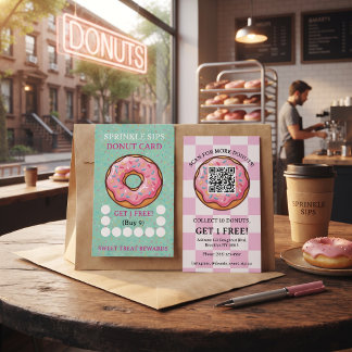 Sprinkle Sips Donut Treuekarte