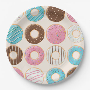 Sprinkled Bliss Baby Shower Donut Papierplatten Pappteller