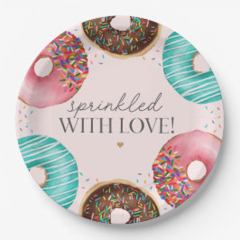 Sprinkled Donut Baby Sprinkle Party Tischdekor Pappteller