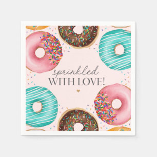 Sprinkled Donut Baby Sprinkle Party Tischdekor Serviette