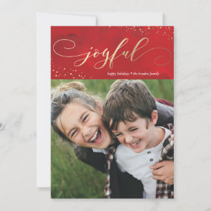 Sprinkled Joy Imitats Foil Christmas Holiday Card Feiertagskarte