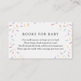 Sprinklen Bücher für Babyanfragen Begleitkarte