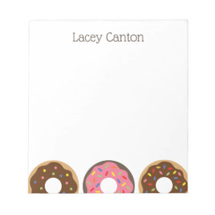 Sprinklen Donuts Personalisiertes Notepad Notizblock