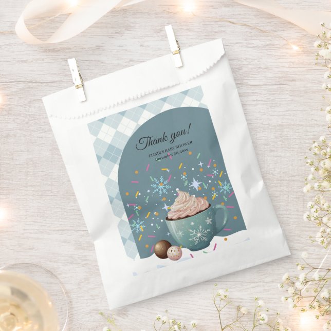 Sprinklen Hot Cocoa Winter Snowflakes Babydusche Geschenktütchen (Ausgeschnitten)