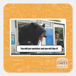 Sprinklen Quadratischer Aufkleber