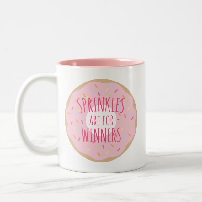 Sprinklen sind für Gewinner Funny Donut Tasse (Links)