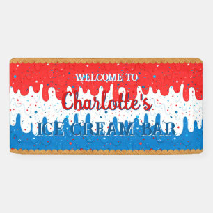 Sprinklen und Amerikanische Eiscreme Banner